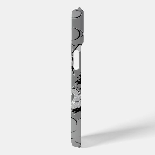 Grijs aangepast strippatroon Retro Aangepast, aang Case-Mate iPhone Case (Achterkant / Rechts)