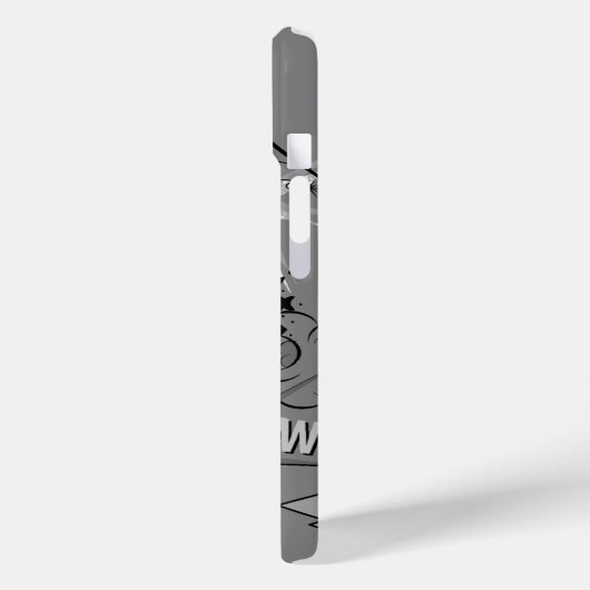 Grijs aangepast strippatroon Retro Aangepast, aang Case-Mate iPhone Case (Achterkant / Links)