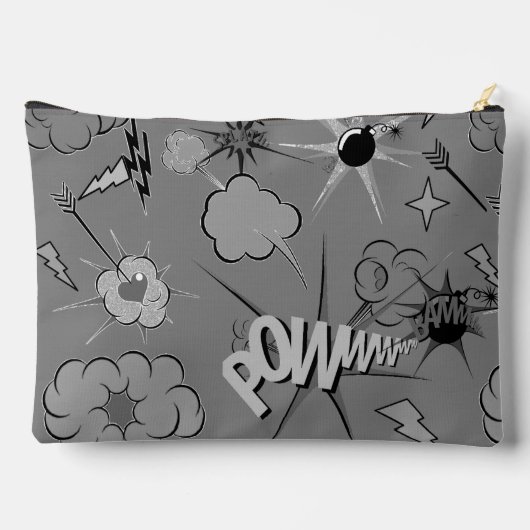 Grijs aangepast strippatroon Retro Aangepast, aang Etui (Achterkant)