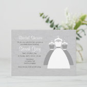 Grijs aangepast Vrijgezellenfeest nodigt uit Kaart (Staand voorkant)