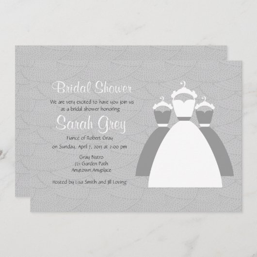 Grijs aangepast Vrijgezellenfeest nodigt uit Kaart (Voorkant / Achterkant)