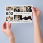 Grijs Aangepaste tekst Uw Logo 8 foto's Collage Flyer (Hand)