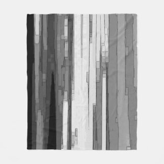 Grijs abstract B&W-kunst Fleece Deken