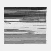 Grijs abstract B&W-kunst Fleece Deken (Voorkant (Horizontaal))