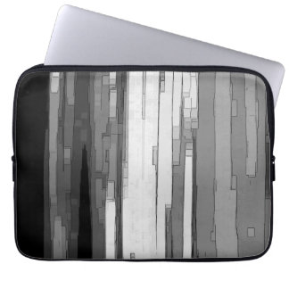 Grijs abstract B&W kunst Laptop Sleeve