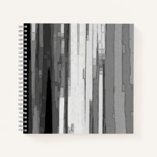 Grijs abstract B&W-kunst Notitieboek