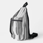 Grijs abstract B&W kunst Sling Bag (Rechterhoek)