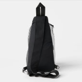 Grijs abstract B&W kunst Sling Bag (Achterkant)