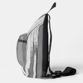 Grijs abstract B&W kunst Sling Bag (Rechts)