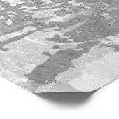 Grijs Abstract Botanisch Schilderen Wall Art Poste Poster (Hoek)