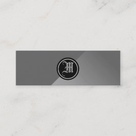 Grijs Abstract en monogram Mini Visitekaartje