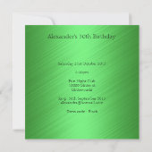 Grijs Abstract & Groen Verjaardag Event Kaart (Achterkant)