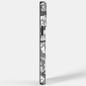 Grijs Abstract Harten iPhone Case 14 (Achterkant / Rechts)