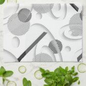 "Grijs Abstract" keukenhanddoek (Gevouwen)