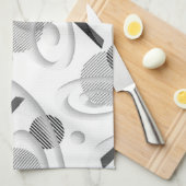 "Grijs Abstract" keukenhanddoek (Quarter Fold)