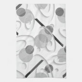 "Grijs Abstract" keukenhanddoek (Verticaal)