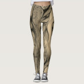 Grijs abstract leggings (Voorkant)