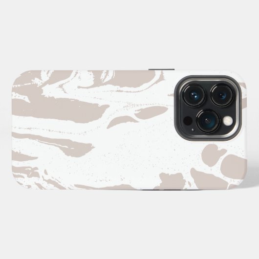 Grijs Abstract marmeren patroon iPhone Hoesje (Achterkant horizontaal)