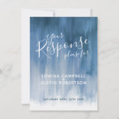 Grijs abstract modern kunst bruiloft antwoord RSVP Kaart (Voorkant)
