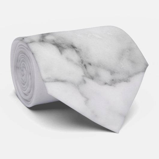 grijs abstract op witte marmer stropdas (Opgerold)