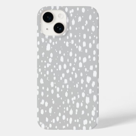 Grijs Abstract Verspreide Stippen Case-Mate iPhone Case (Achterkant)