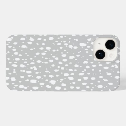 Grijs Abstract Verspreide Stippen Case-Mate iPhone Case (Achterkant (horizontaal))