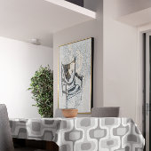 Grijs Abstract vierkantenpatroon Tafelkleed