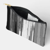 Grijs abstract zwart-wit kunstwerk etui (Open)