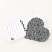 Grijs afbeelding verdeeld in rechthoek, helderheid notitieboek (Binnen)