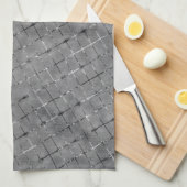 Grijs afbeelding verdeeld in rechthoek, helderheid theedoek (Quarter Fold)