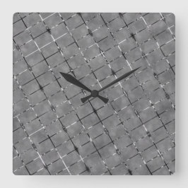 Grijs afbeelding verdeeld in rechthoeken, gloeddra vierkante klok