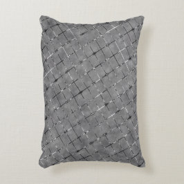 Grijs afbeelding verdeeld in rechthoeken, helderdr accent kussen