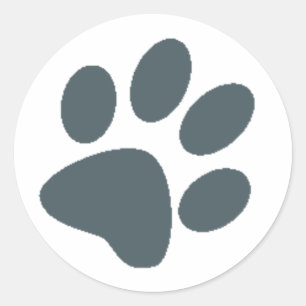 Grijs afdrukken ronde sticker