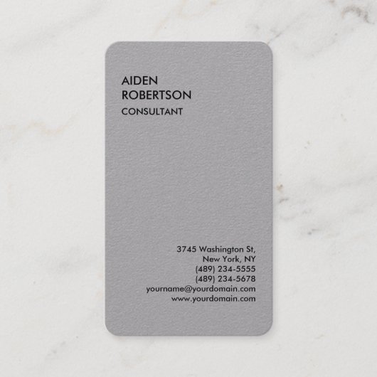 Grijs afgeronde exclusieve speciale moderne unieke visitekaartje (Voorkant)