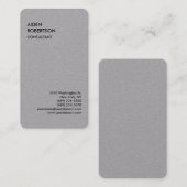 Grijs afgeronde exclusieve speciale moderne unieke visitekaartje (Voorkant / Achterkant)