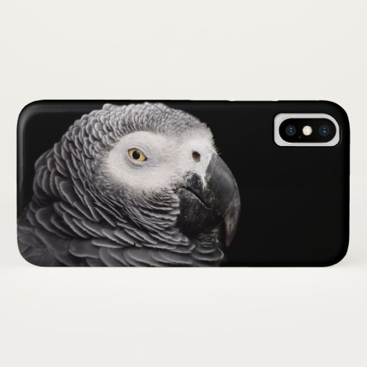 Grijs Afrikaanse papegaai Case-Mate iPhone Case (Achterkant (horizontaal))