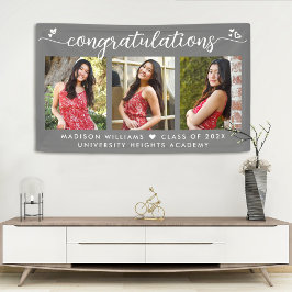 Grijs Afstuderen 3 Foto Moderne kalligrafie Hartel Spandoek