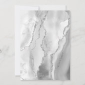 Grijs Agate Zilver 25-jarig Huwelijk Kaart (Achterkant)