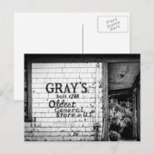 Grijs algemeen Briefkaart winkel (Voorkant / Achterkant)