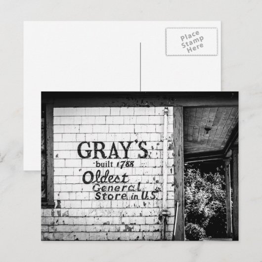 Grijs algemeen Briefkaart winkel (Voorkant / Achterkant)