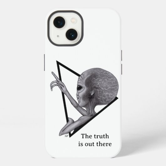 Grijs Alien, de waarheid is daarbuiten iPhone Hoesje (Achterkant)
