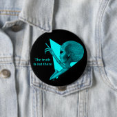 Grijs Alien, de waarheid is daarbuiten Ronde Button 4,0 Cm (In situ)