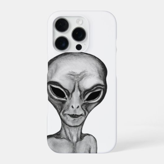 Grijs Alien, ik wil geloven iPhone Hoesje (Achterkant)