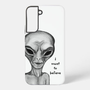 Grijs Alien, ik wil geloven Samsung Galaxy Hoesje