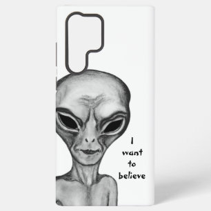 Grijs Alien, ik wil geloven Samsung Galaxy Hoesje