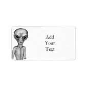 Grijs Alien-label Etiket (Voorkant)
