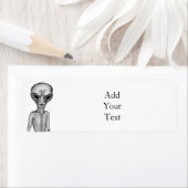 Grijs Alien-label Etiket (Insitu)