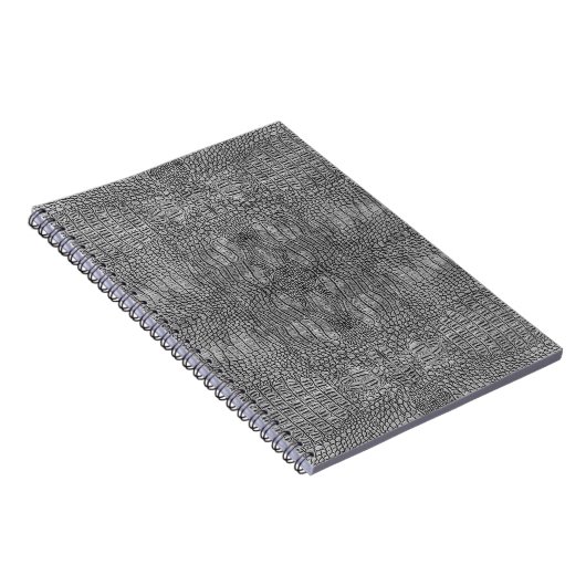 Grijs alligatorleer notitieboek (Rechterzijde)