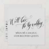 Grijs als we je kunnen knuffelen uitgestelde bruil kaart (Voorkant / Achterkant)