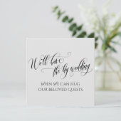 Grijs als we je kunnen knuffelen uitgestelde bruil kaart (Staand voorkant)